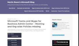 
							         Microsoft Teams and Skype for Business Admin Center – Meeting and ...								  
							    