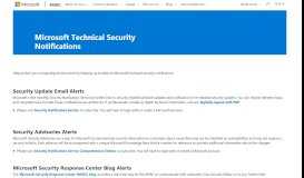 
							         Microsoft Technical Security Notifications								  
							    