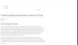 
							         Microsoft Trust Center | United Kingdom G-Cloud OFFICIAL								  
							    