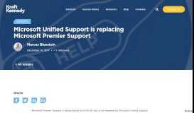 
							         Microsoft Unified Support is replacing Microsoft Premier Support - Kraft ...								  
							    