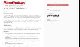 
							         MicroStrategy Partner Manager, Global Alliances | SmartRecruiters								  
							    