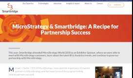 
							         MicroStrategy & Smartbridge: A Recipe for Partnership Success ...								  
							    