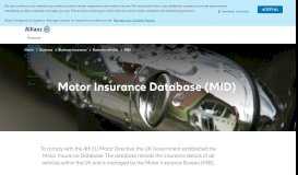 
							         MID - Allianz Insurance								  
							    