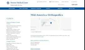 
							         Mid-America Orthopedics - Newton Medical Center								  
							    