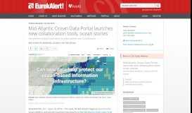 
							         Mid-Atlantic Ocean Data Portal launches new collaboration tools ...								  
							    