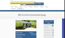 
							         Mid Carolina Gastroenterology | Pinehurst Medical Clinic								  
							    