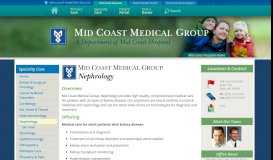 
							         Mid Coast Medical Group Nephrology | Kidney Disease Doctors								  
							    