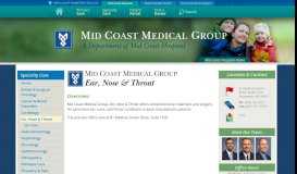 
							         Mid Coast Medical Group–Ear, Nose & Throat | Brunswick and ...								  
							    