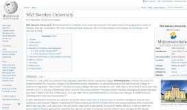 
							         Mid Sweden University - Wikipedia								  
							    