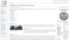 
							         MidAmerica Nazarene University - Wikipedia								  
							    