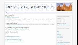 
							         Middle East & Islamic Studies | Columbia University Libraries								  
							    