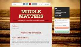 
							         MIDDLE MATTERS								  
							    