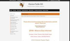 
							         Middle School - Elysian Fields Independent School District								  
							    