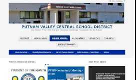 
							         Middle School – Putnam Valley Central School District								  
							    