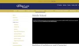 
							         Middle School - The Quarry Lane School								  
							    