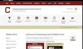 
							         Middle School / Welcome - Cheektowaga Central School District								  
							    