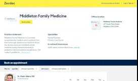 
							         Middleton Family Medicine (Middleton) - Book Appointment Online!								  
							    