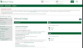 
							         Midland College: Welcome								  
							    