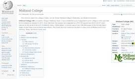 
							         Midland College - Wikipedia								  
							    