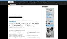 
							         Midlands State University, MSU Student Portal - EAfinder.com								  
							    