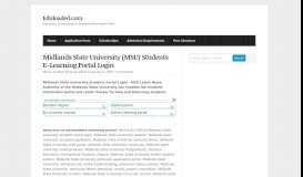 
							         Midlands State University (MSU) Students E-Learning Portal ...								  
							    