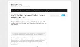 
							         Midlands State University Student Portal - www.msu.ac.zw - Eduloaded								  
							    