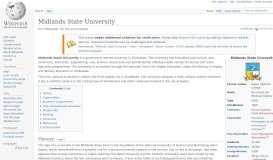 
							         Midlands State University - Wikipedia								  
							    