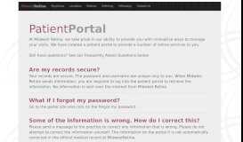 
							         Midwest Retina Patient Portal FAQ								  
							    
