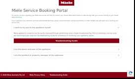 
							         Miele Service Booking Portal								  
							    