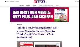 
							         Miese Abzocke für Bitcoin-Trader mit Fake News im Zeit Online-Look ...								  
							    