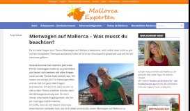 
							         Mietwagen auf Mallorca - Hilfe für die Mietwagenbuchung								  
							    