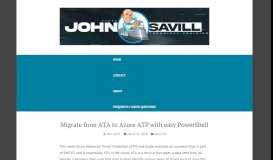 
							         Migrate from ATA to Azure ATP with easy PowerShell | John Savill's ...								  
							    