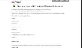 
							         Migrate to a Mojang account - Mojang Account - Minecraft								  
							    