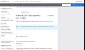 
							         Migrating to Cloud Endpoints Frameworks version 2.0 for App Engine ...								  
							    
