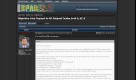 
							         Migration from iSupport to HP Support Center Sept 1, 2011 - 3PAR ...								  
							    