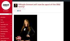 
							         Mikayla Emmert will now be apart of the SNU family! - 360 Volleyball								  
							    