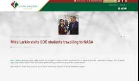 
							         Mike Larkin visits SOC students travelling to NASA - South Oakleigh ...								  
							    