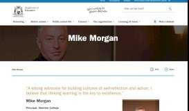 
							         Mike Morgan - Read - The Department of Education								  
							    