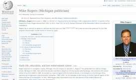 
							         Mike Rogers (Michigan politician) - Wikipedia								  
							    