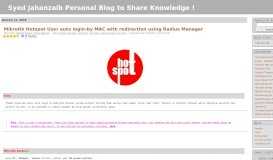 
							         Mikrotik Hotspot User auto login-by MAC with redirection ...								  
							    