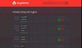 
							         miladccshop.biz passwords - BugMeNot								  
							    
