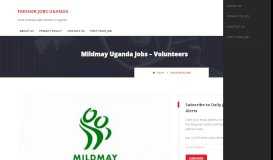 
							         Mildmay Uganda Jobs - Volunteers - FRESHER JOBS UGANDA								  
							    