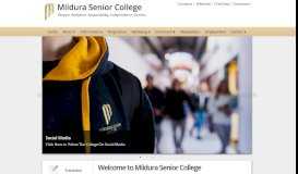 
							         Mildura Senior College								  
							    