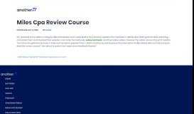 
							         Miles CPA Review course?? - Another71.com								  
							    