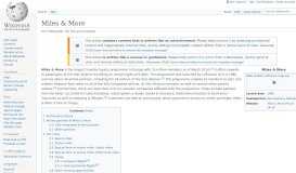 
							         Miles & More - Wikipedia								  
							    