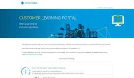 
							         Milestone customer training								  
							    