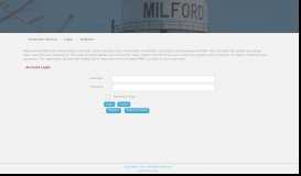 
							         Milford Online > Login								  
							    