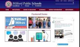 
							         Milford Public Schools: Home								  
							    