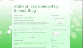 
							         Mililani `Ike Elementary School Blog								  
							    