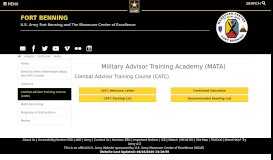 
							         Military Advisor Training Academy (MATA) - Fort Benning								  
							    